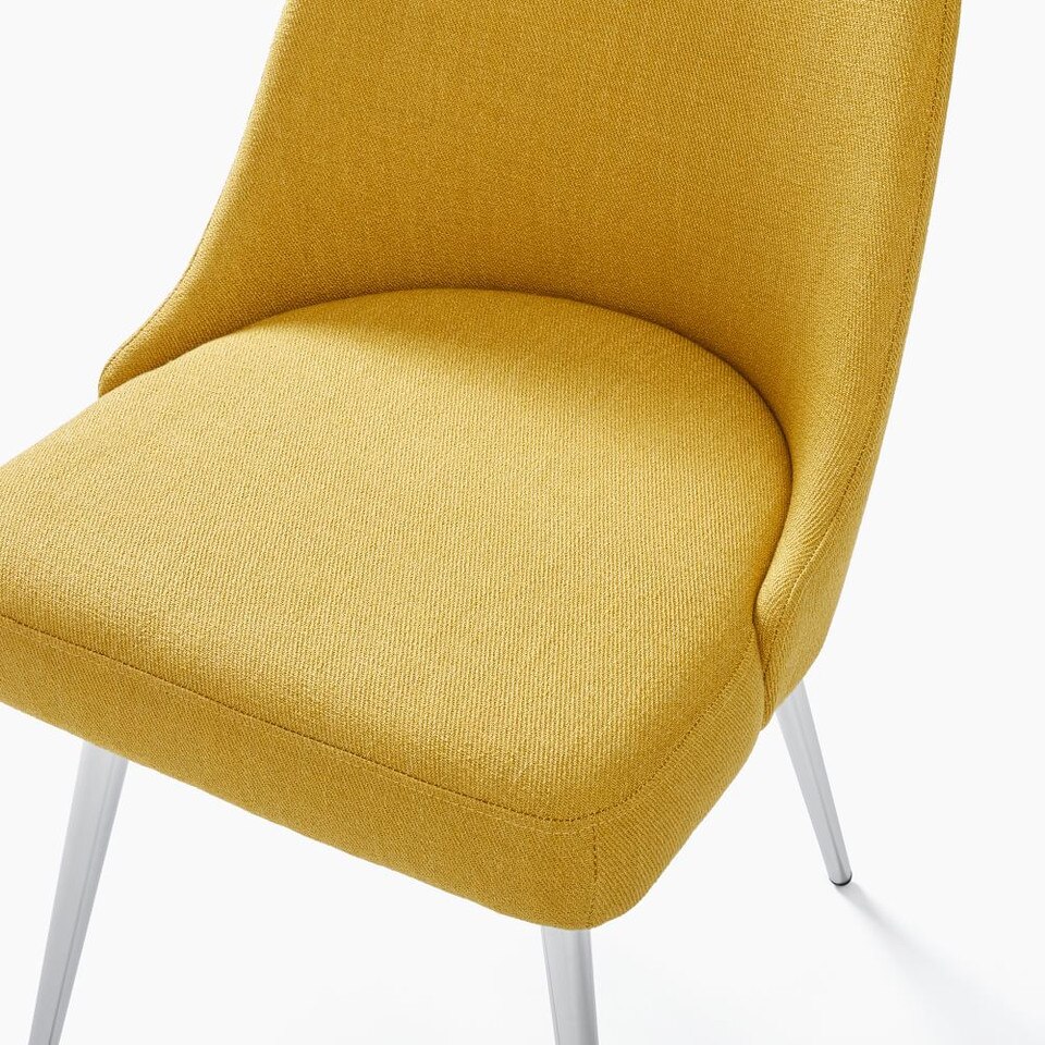 Mid-Century Swivel Office Chair - Velvet | west elm United Kingdom